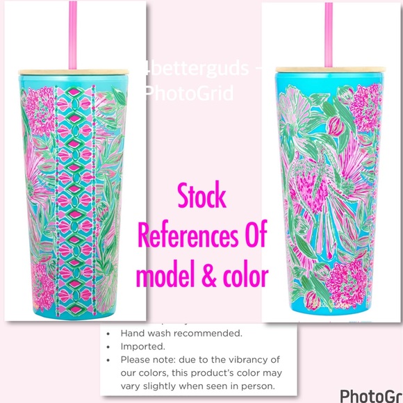 New Lilly Pulitzer Insulated 24oz Tumbler With Straw Featured in Coming In Hot - Picture 15 of 16